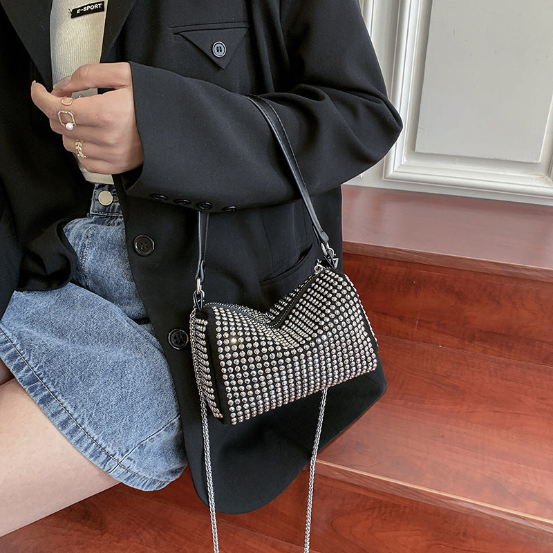 Damen Glamouröse Handtasche mit glitzernden Strassverzierungen Nord Taschen