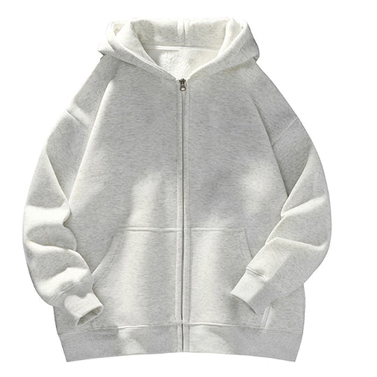 Unisex Oversize-Kapuzenjacke mit durchgehendem Reißverschluss, Teddyfutter und Känguru-Taschen Nord Taschen