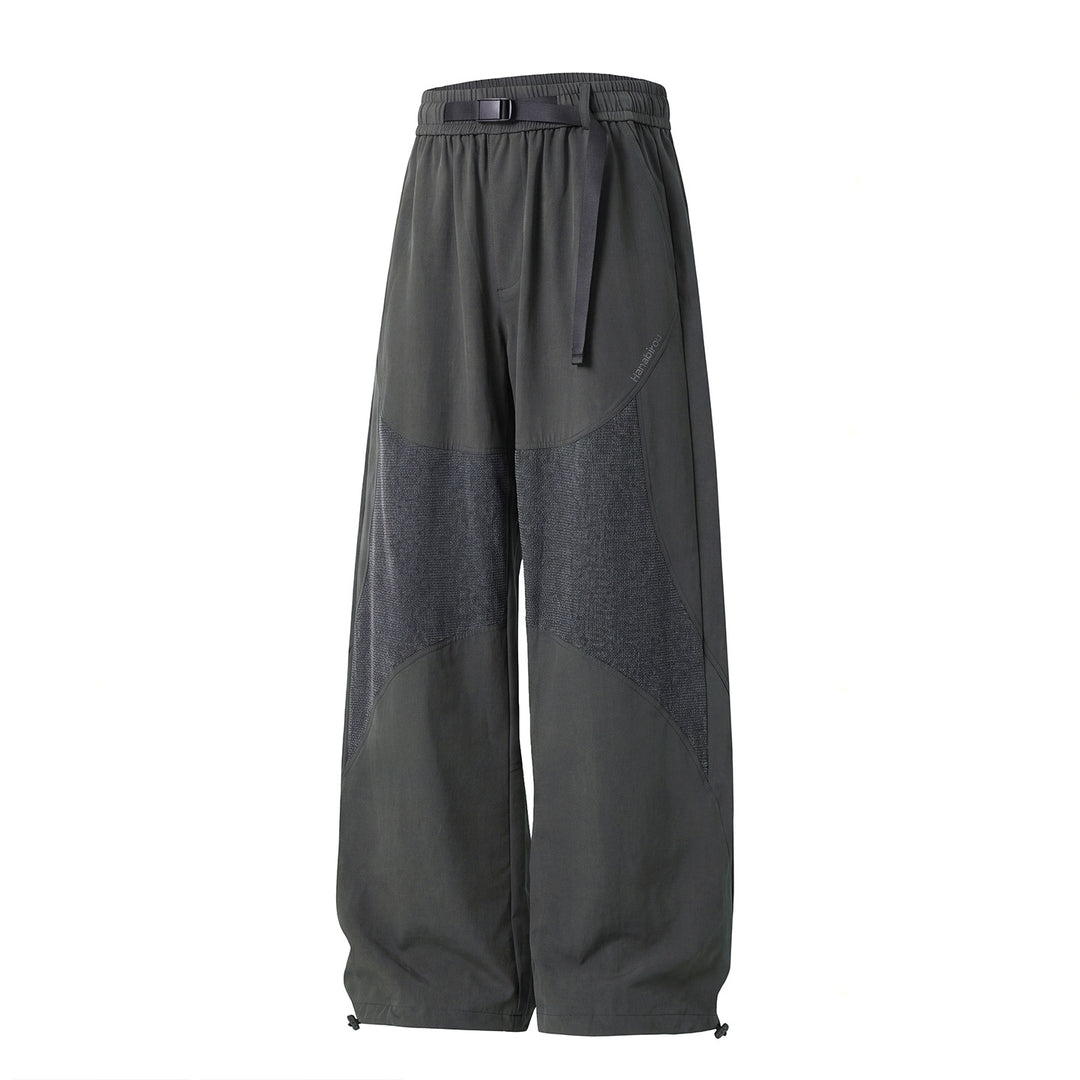 Damen Weite High‑Waist Utility‑Hose mit Einsätzen, verstellbarem Gummibund und Tunnelzugsaum Nord Taschen