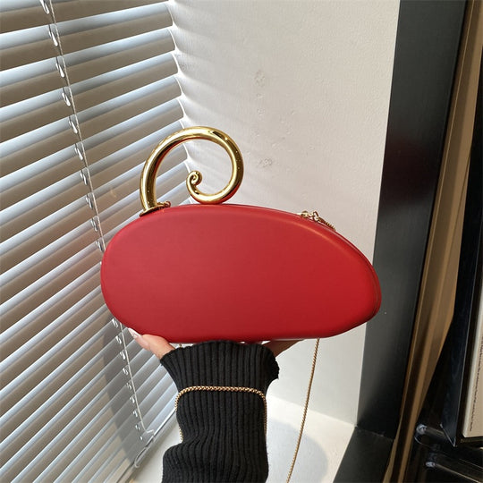 Damen Clutch-Tasche mit elegantem Spiraldetail aus hochwertigem Kunstleder Nord Taschen