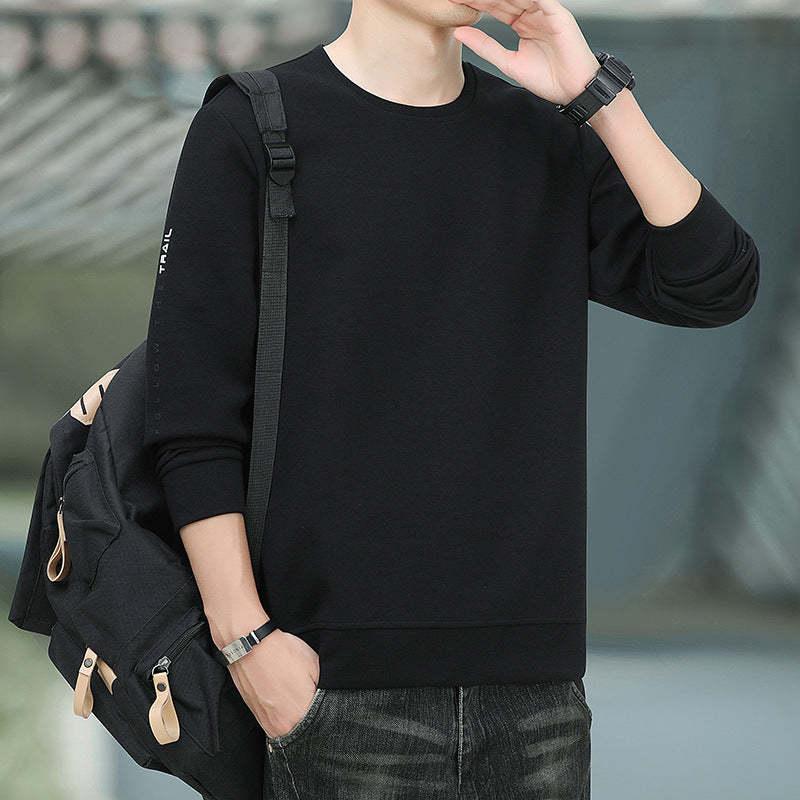 Herren Rundhals-Sweatshirt mit angerauter Innenseite und schmalem Saum Nord Taschen