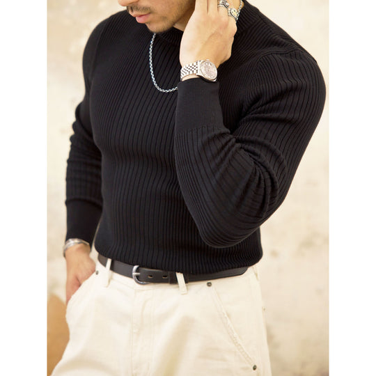 Herren Modischer Rippstrickpullover Nord Taschen