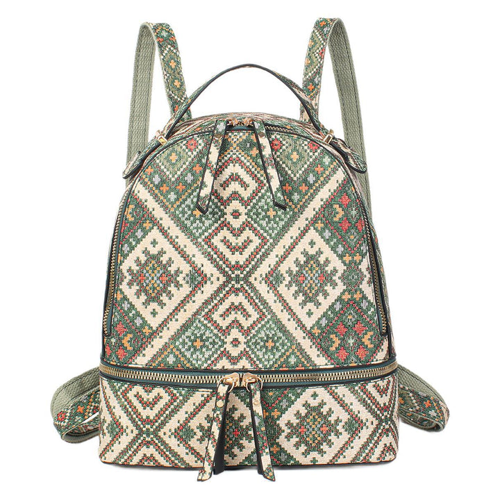 Damen Rucksack mit geometrischem Muster und luxuriösem Futter Nord Taschen