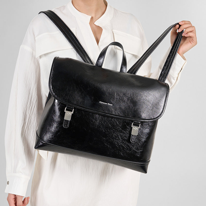 Damen Rucksack aus hochwertigem Leder mit praktischem Verschluss Nord Taschen