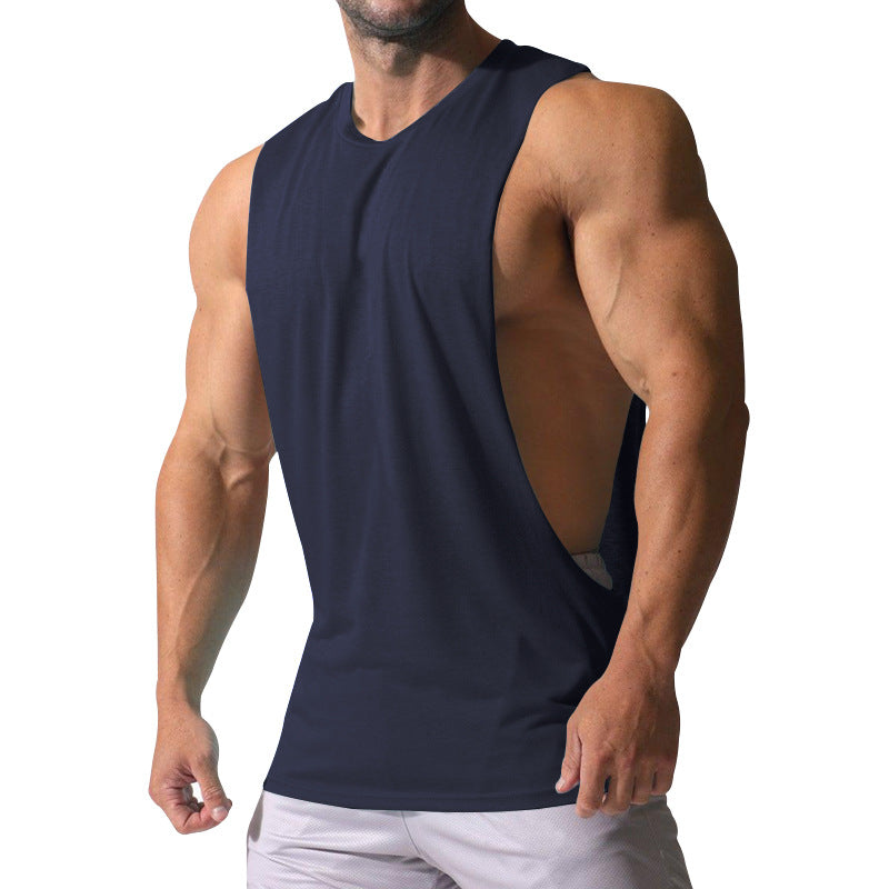 Herren nan Muskelshirt mit extra tiefen Armöffnungen und atmungsaktivem Baumwollmix
