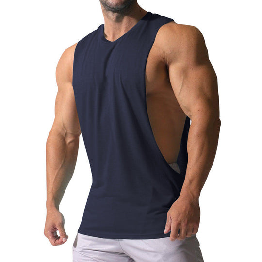 Herren nan Muskelshirt mit extra tiefen Armöffnungen und atmungsaktivem Baumwollmix