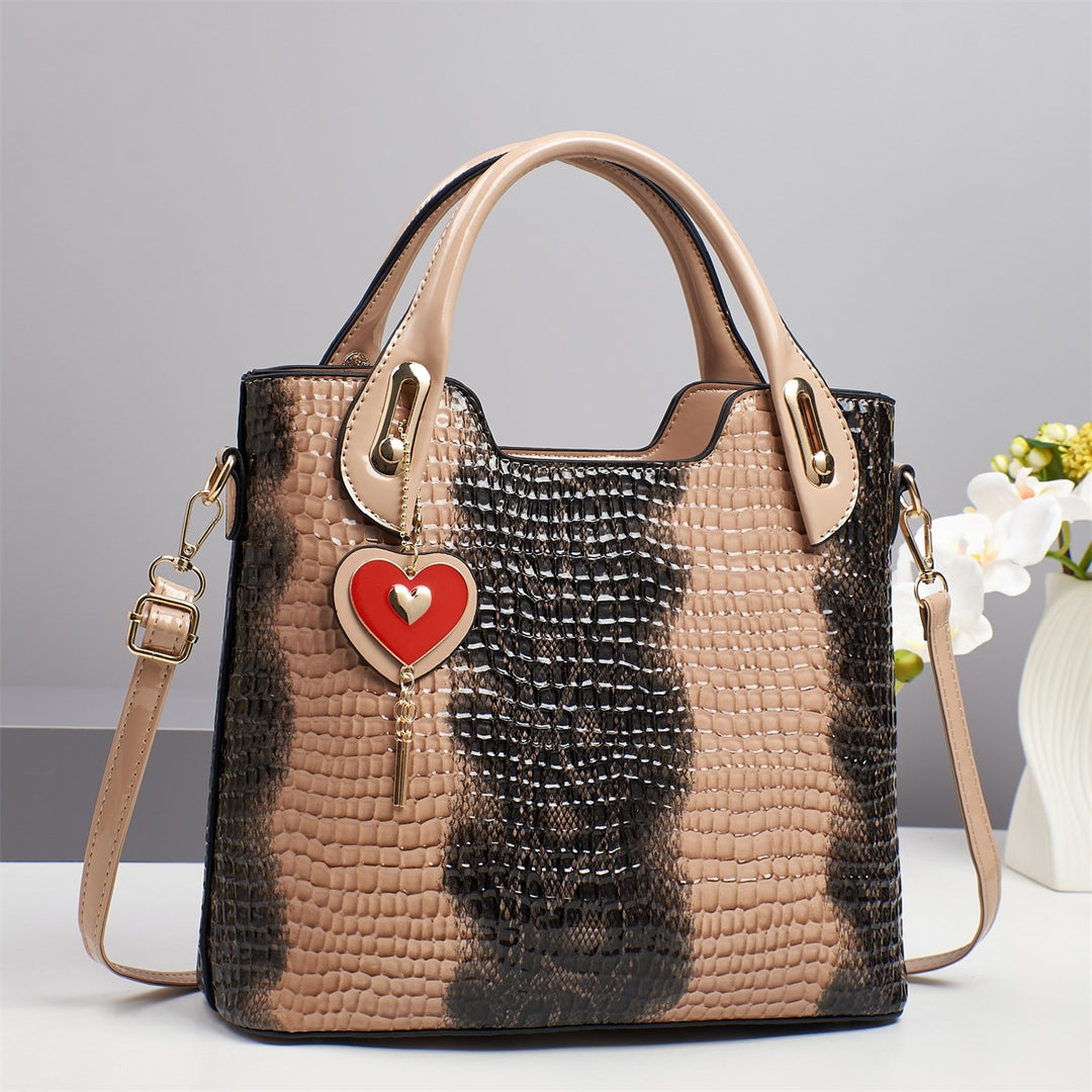 Damen elegante Handtasche mit luxuriösem Krokodil-Look Nord Taschen