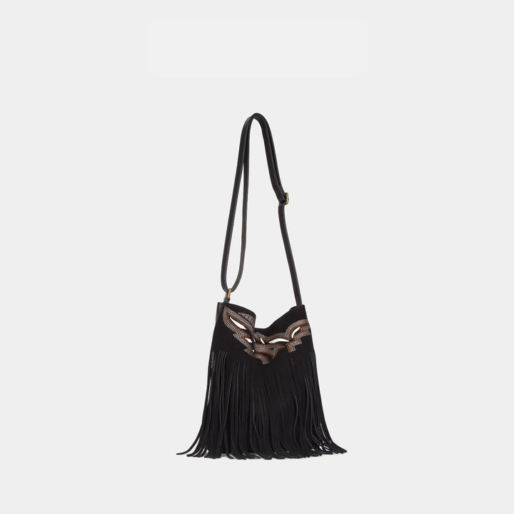 Damen modische Fransenhandtasche mit einzigartiger Applikation Nord Taschen
