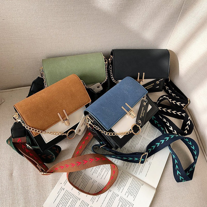 Damen elegante Umhängetasche mit stilvollem Kettenverschluss und hochwertiger Textur Nord Taschen