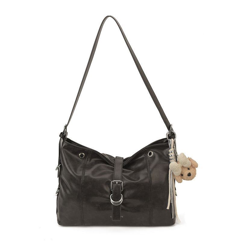 Damen Hobo-Tasche mit kuscheligem Tieranhänger Nord Taschen