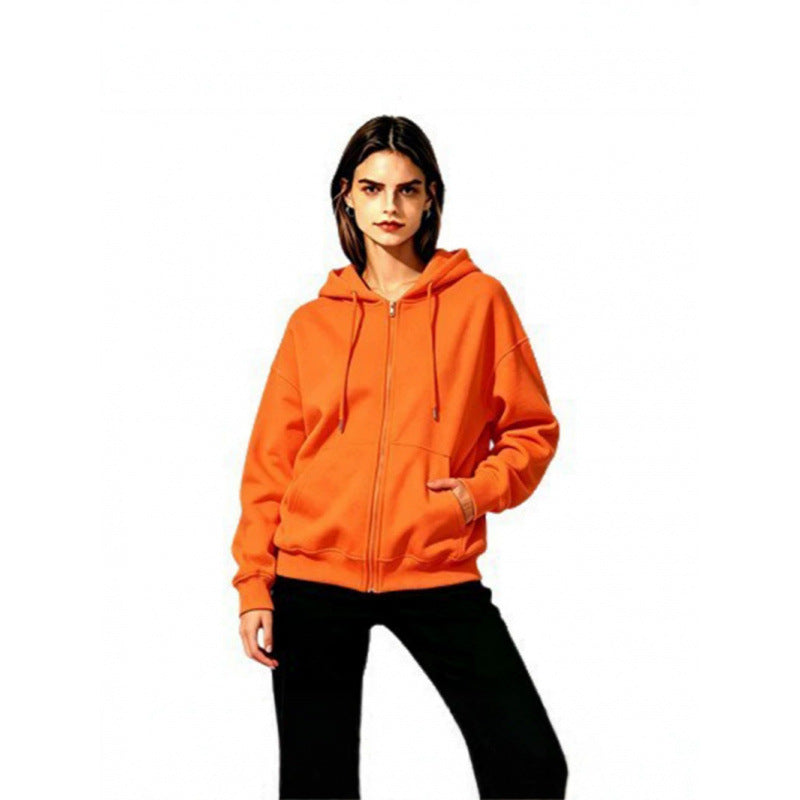 Damen Weicher Kapuzenpullover mit durchgehendem Reißverschluss Nord Taschen