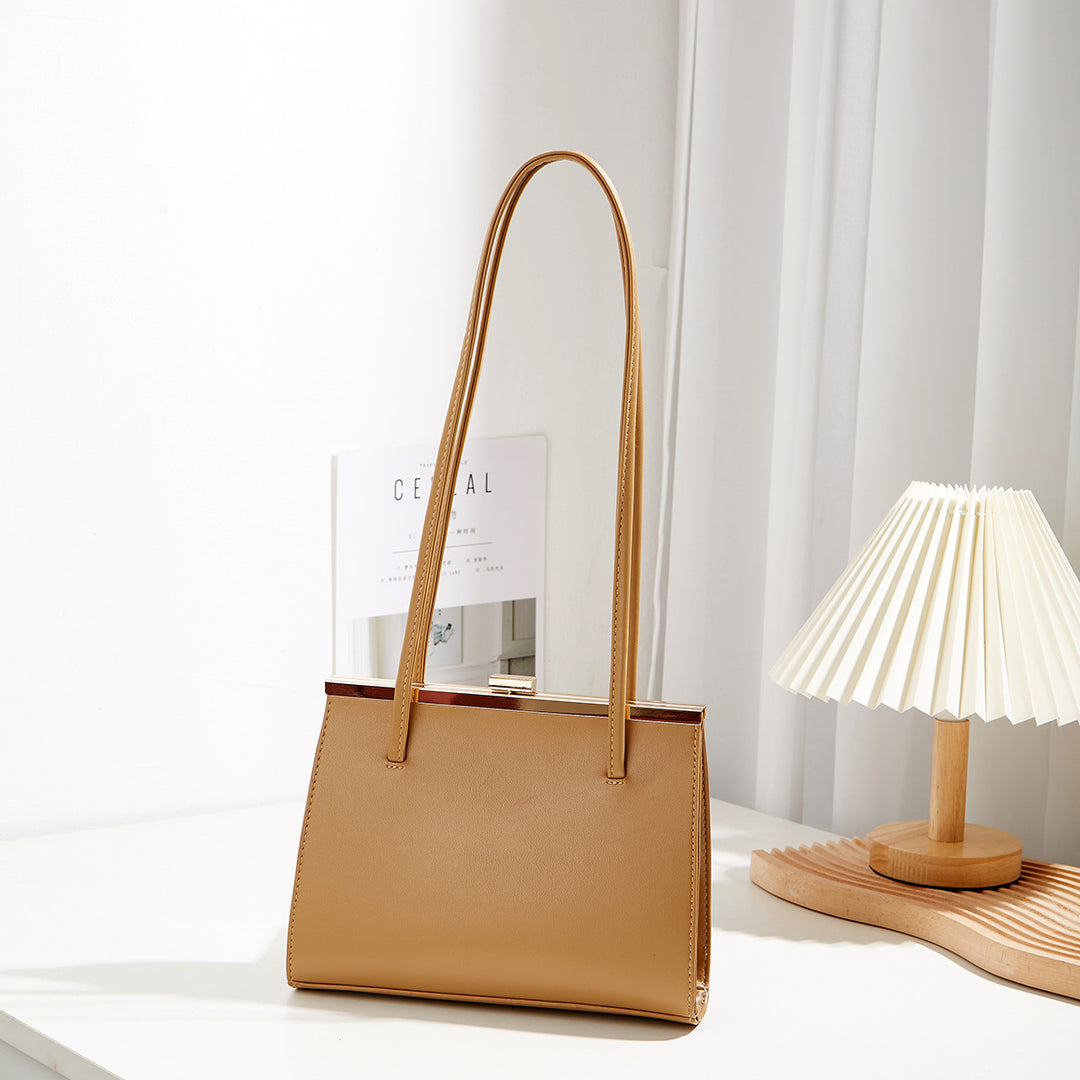 Damen elegante Schultertasche mit modernem Klappenverschluss und strapazierfähigem Kunstleder Nord Taschen