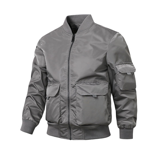 Herren Bomberjacke im Utility‑Style mit windabweisender Shell, Mehrfachtaschen und Rippbündchen Nord Taschen