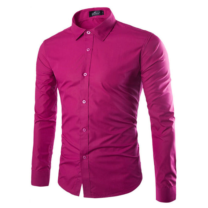 Herren elegante Langarmhemd