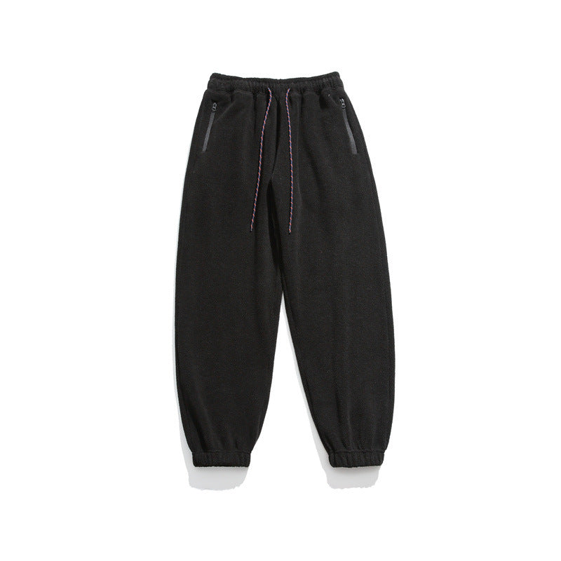 Herren Weit geschnittene Fleece-Jogginghose mit elastischen Bündchen und Eingrifftaschen Nord Taschen