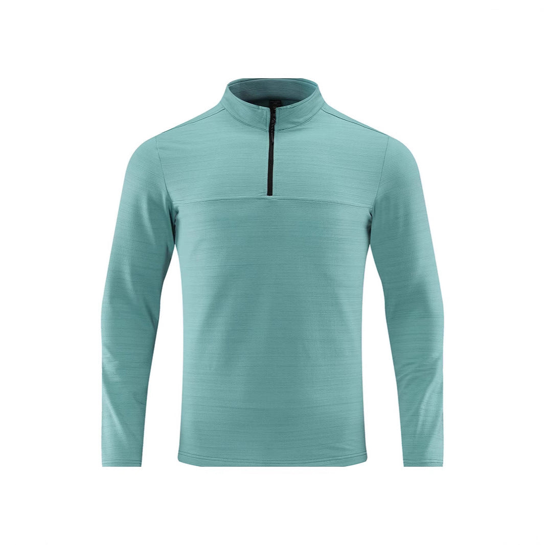 Herren Funktions-Halbzip-Langarmshirt mit Stehkragen und atmungsaktivem Stretchmaterial Nord Taschen
