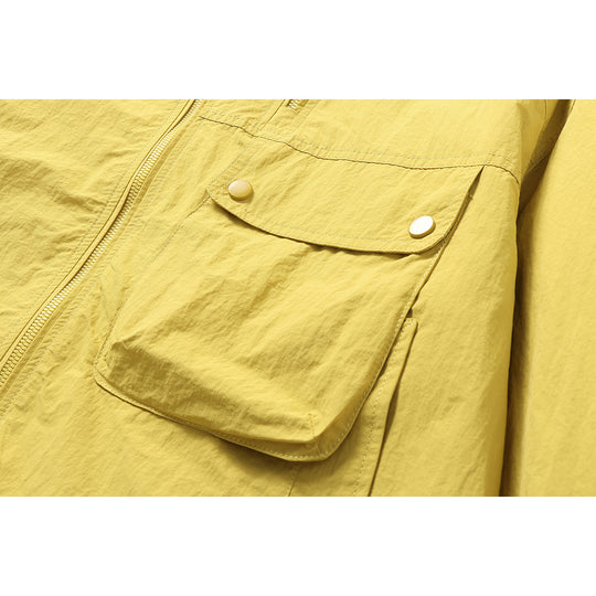 Unisex Leichte Boxy-Windjacke mit Kapuze, Utility-Brusttasche und Kordelzug Nord Taschen