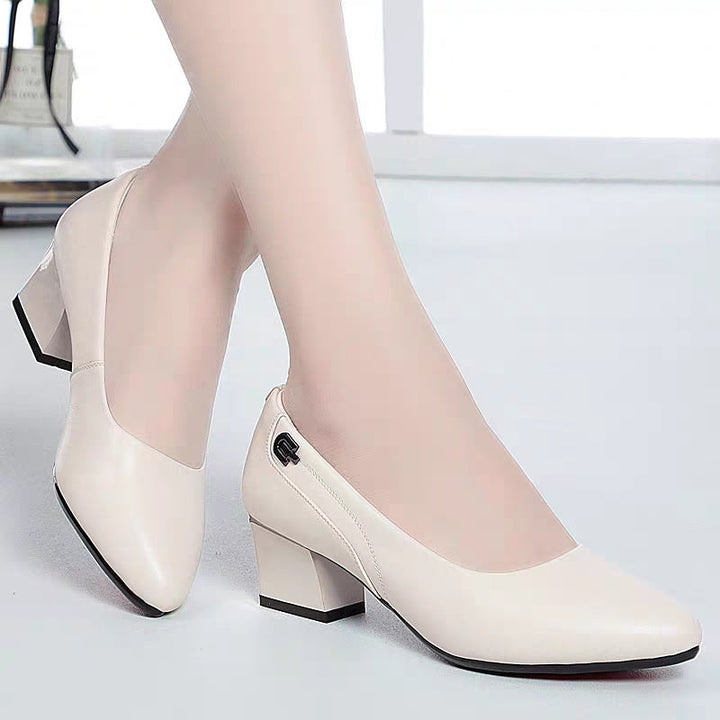 Damen Komfortable Pumps mit elegantem Blockabsatz und modischem Schmuckdetail