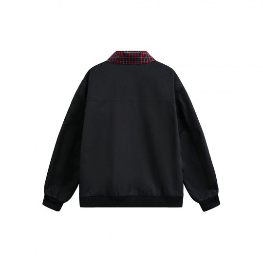 Unisex Wende-Reißverschlussjacke mit kariertem Muster und glatter Rückseite Nord Taschen