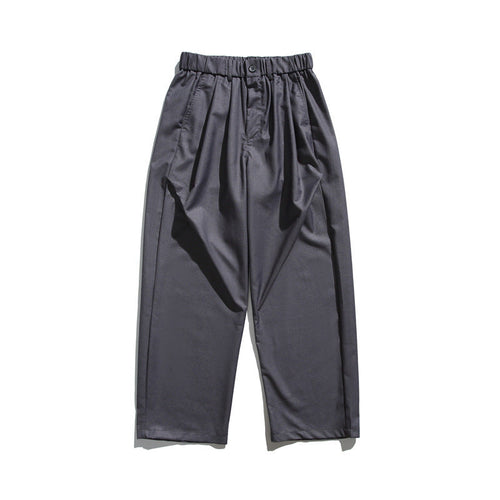 Herren Locker geschnittene Bundfalten-Cropped-Hose mit elastischem Bund und Bügelfalte Nord Taschen