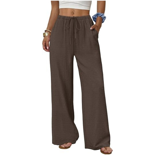 Damen Weite Loungewear-Hose mit Tunnelzug Nord Taschen
