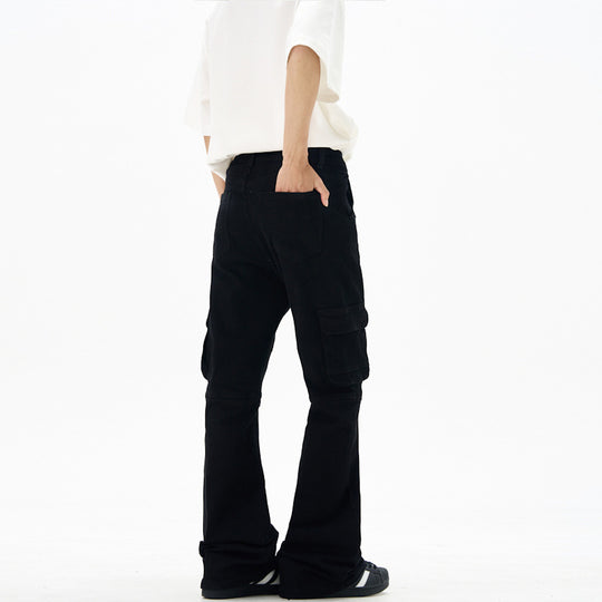 Damen Cargohose im Flared-Cut mit Utility-Taschen und verlängertem Saum Nord Taschen