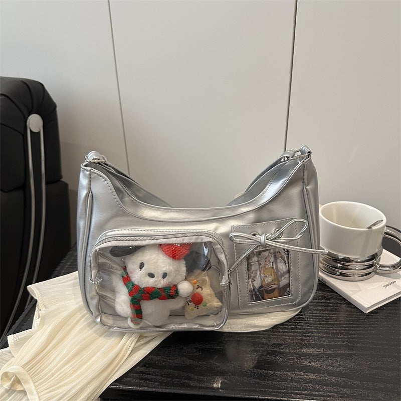 Damenhandtasche mit transparentem Fach von Nord Taschen