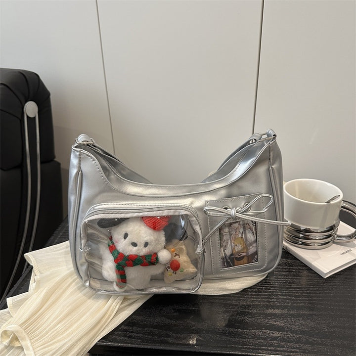 Damenhandtasche mit transparentem Fach von Nord Taschen