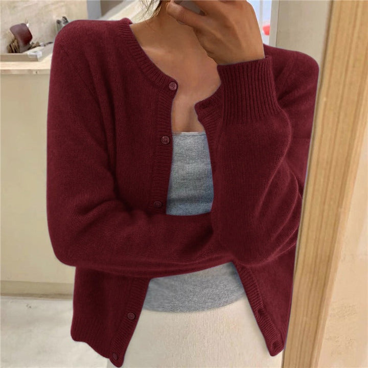 Damen kuschelige Strickjacke