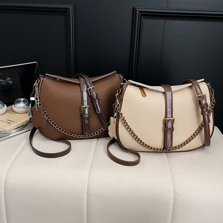 Damen elegante Umhängetasche mit goldener Kette Nord Taschen