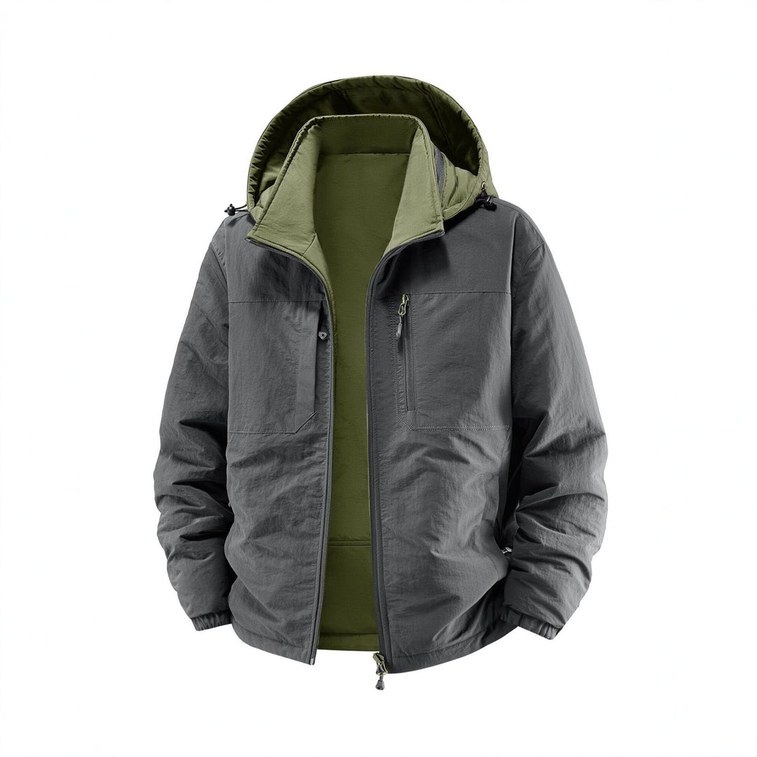 Herren Thermo-Fieldjacke mit Fleece-Innenfutter, Kapuze und Fronttaschen Nord Taschen