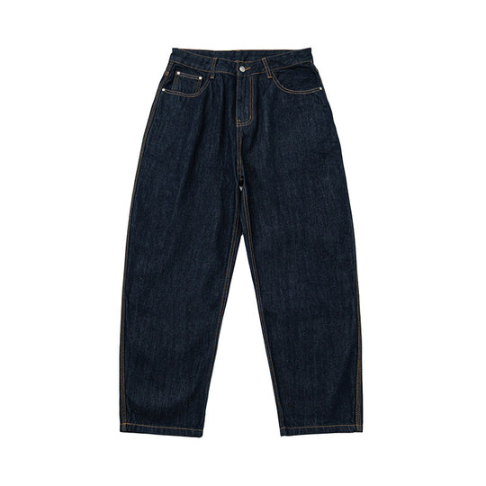 Damen Relaxed-Fit High-Waist Denimhose mit weitem Bein und markanter Nahtführung Nord Taschen