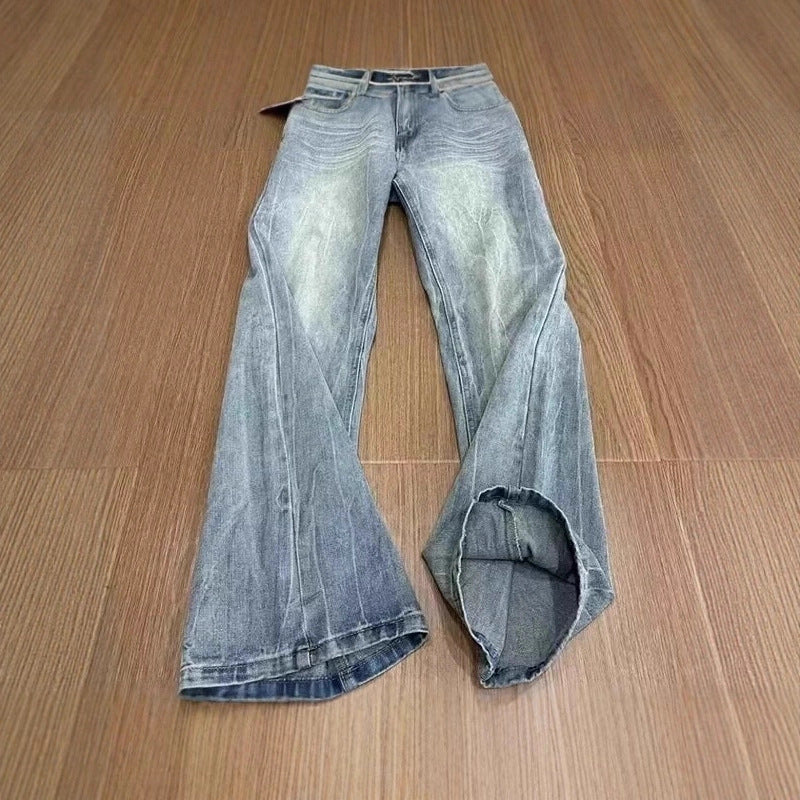 Damen Weitgeschnittene Bootcut-Jeans Nord Taschen