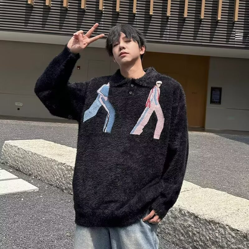 Herren Modischer Strickpullover mit grafischen Akzenten Nord Taschen
