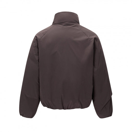 Unisex Kurz geschnittene leichte Windjacke im Boxy-Cut mit hohem Stehkragen und elastischem Saum Nord Taschen