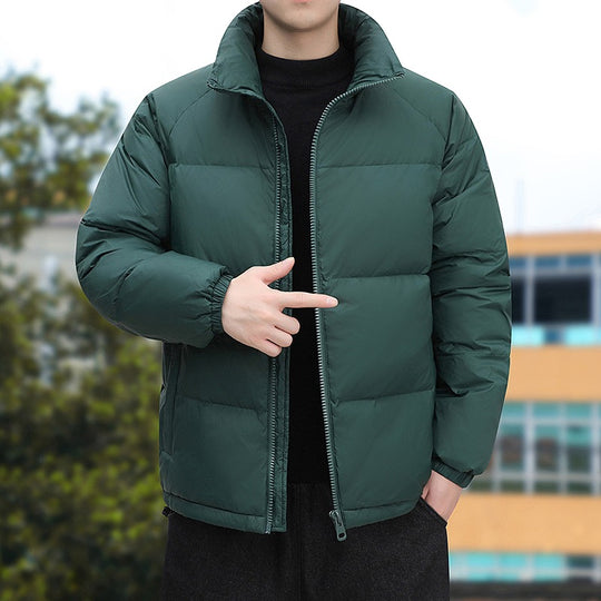 Herren Kurz geschnittene Thermoregulierende Steppjacke mit hohem Stehkragen & Zwei-Wege-Reißverschluss Nord Taschen