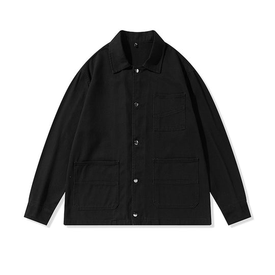 Unisex Oversize-Arbeitsjacke im Overshirt‑Stil aus Canvas mit aufgesetzten Taschen Nord Taschen