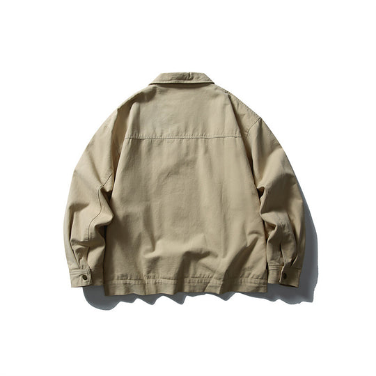 Unisex Kastig geschnittene Canvas-Workwear-Jacke mit durchgehendem Reißverschluss und aufgesetzten Brusttaschen Nord Taschen