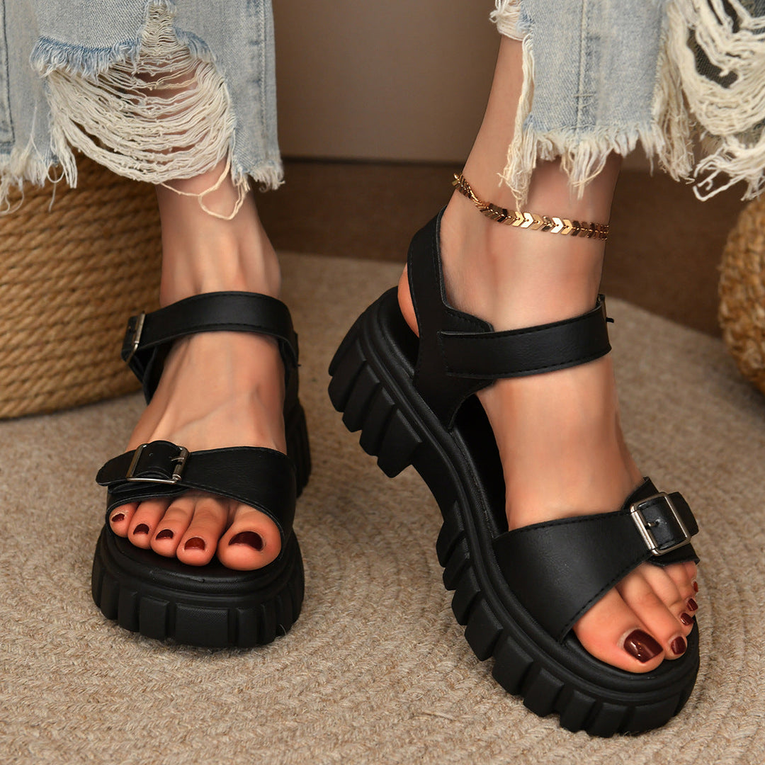 Damen Komfortable Chunky-Sandalen mit verstellbaren Riemen