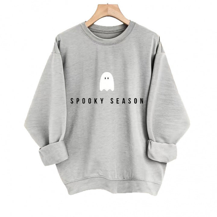 Unisex lässiges Halloween Sweatshirt mit Gespenst-Print und Oversize-Schnitt Nord Taschen