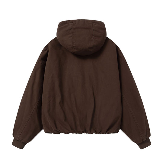 Herren Gefütterte Kapuzenjacke mit Kunstfell-Innenfutter und elastischem Saum Nord Taschen