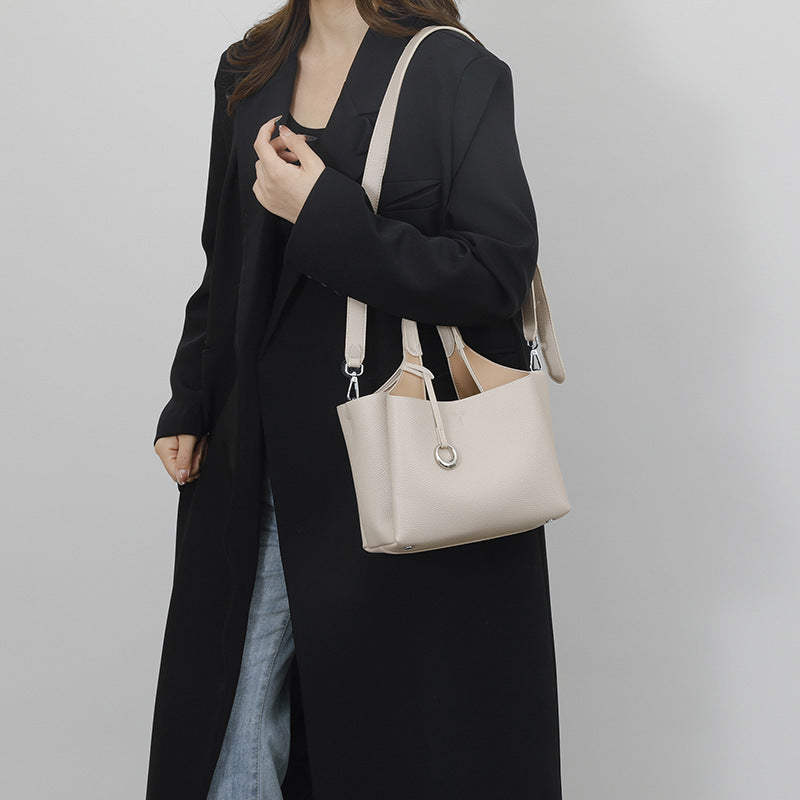 Damen elegante Handtasche mit modernem Lederdesign und verstellbarem Schulterriemen Nord Taschen
