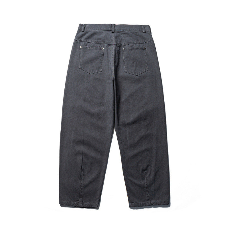 Herren Konisch geschnittene Twill-Hose mit hoher Taille und fünf Taschen Nord Taschen