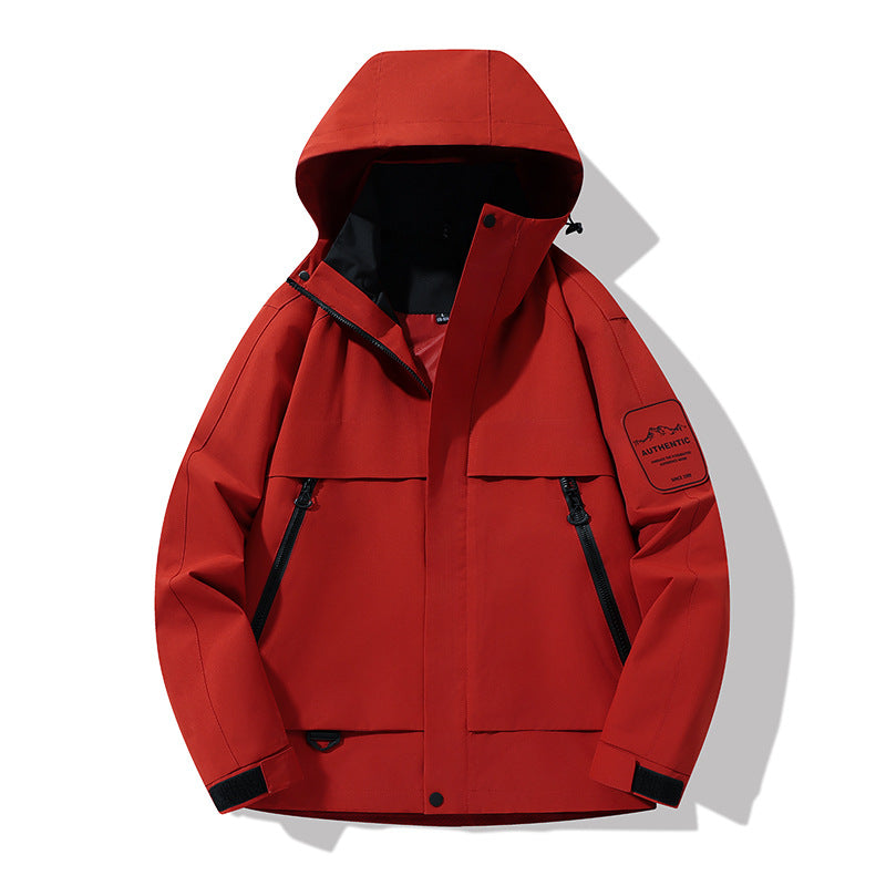 Herren multifunktionale Wasserfeste Softshell-Regenjacke mit abnehmbarer Fleece-Innenjacke Nord Taschen