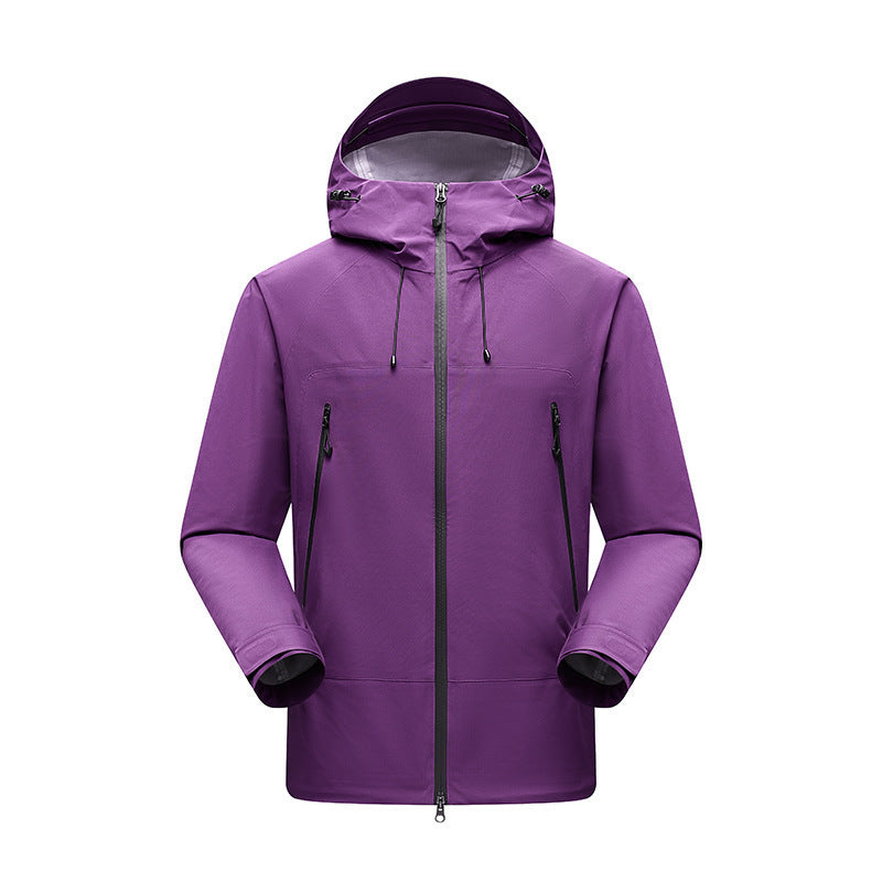 Herren Minimalistische technische dreilagige Softshelljacke mit versiegelten Nähten und wasserdichtem Frontreißverschluss Nord Taschen