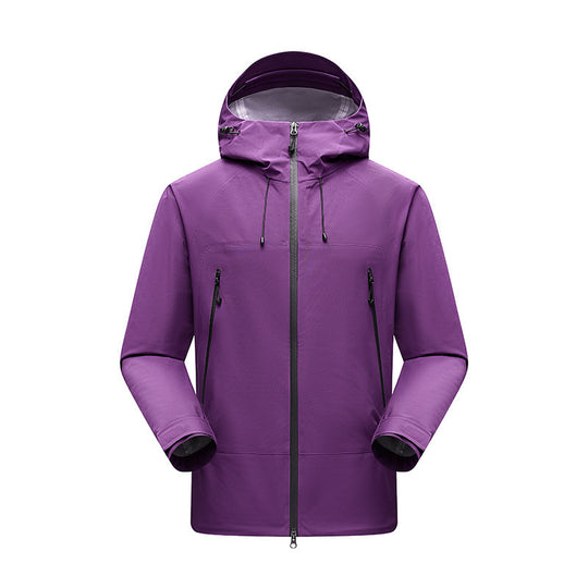 Herren Minimalistische technische dreilagige Softshelljacke mit versiegelten Nähten und wasserdichtem Frontreißverschluss Nord Taschen