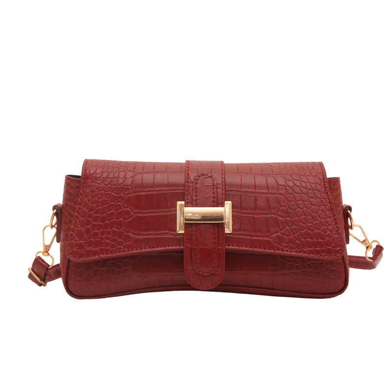 Damen Clutch-Tasche im edlen Kroko-Look mit praktischem Klappverschluss Nord Taschen