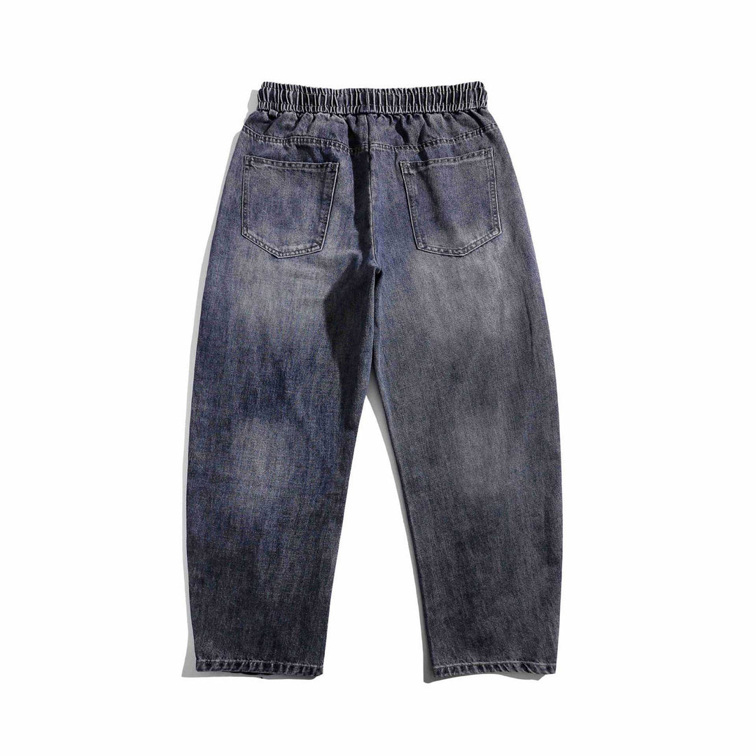 Damen Jeans-Jogger mit elastischem Bund, Ziernähten und Karabiner‑Detail Nord Taschen