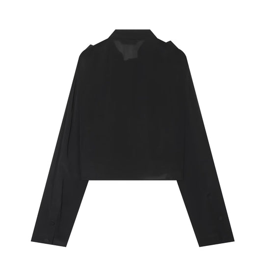 Damen Kurzjacke mit Lagenvolants, Stehkragen und verdeckter Knopfleiste Nord Taschen