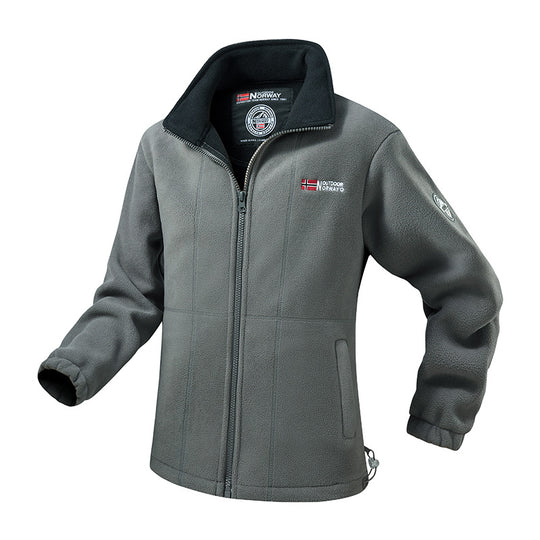Damen Fleecejacke mit Stehkragen, windabweisender Struktur & verstellbarem Kordelzugsaum Nord Taschen